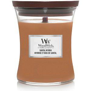 Svijeća mirisna WoodWick Classic Medium Santal Myrrh 1743603E (gori 100 sati)