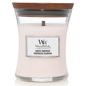 Svijeća mirisna WoodWick Classic Medium Sheer Tuberose 1728752E (gori 100sati)