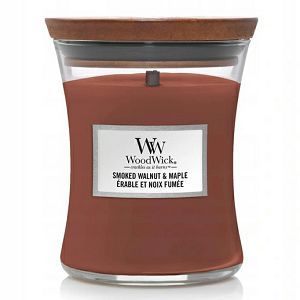 Svijeća mirisna WoodWick Classic Medium Smoked Walnut & Maple (gori 100 sati)