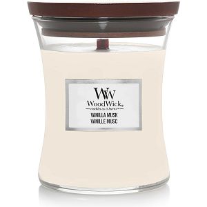 Svijeća mirisna WoodWick Classic Medium Vanilla Musk 1743607E (gori 100 sati)