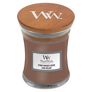 SVIJEĆA MIRISNA WoodWick Classic Mini Hourglass Stone Washed (gori 40 sati)