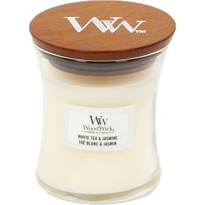 Svijeća mirisna WoodWick Classic Mini White Tea & Jasmine 98062E (gori 40 sati)