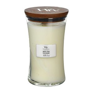 Svijeća mirisna WoodWick velika White Teak 92039E