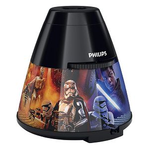 Svjetiljka LED Noćno svjetlo sa projektorom za dječju sobu 2u1 STAR WARS Philips