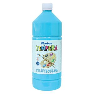 Tempera 1000ml boca KARBON svijetlo plava