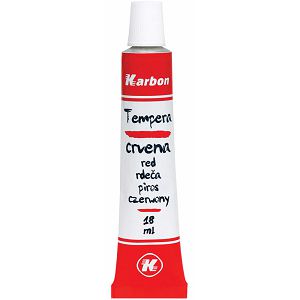 TEMPERA KARBON crvena 18ml aluminijska tuba 028017