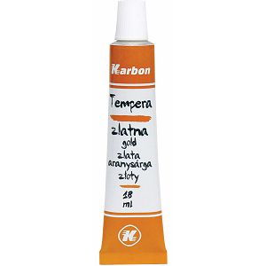 Tempera Karbon zlatna 18ml aluminijska tuba 028024