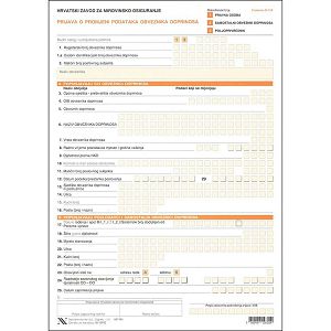 Tiskanica M-13P/E PRIJAVA o promjeni podataka obveznika doprinosa