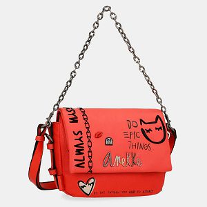 Torba fashion Anekke FUN&MUSIC ENERGY crveni SS22 M-24x20x7cm 34833-390