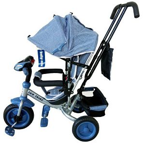 TRICIKL GURALICA Lux Trike Baby mix s krovićem, s LED lampicama, plavi 920255