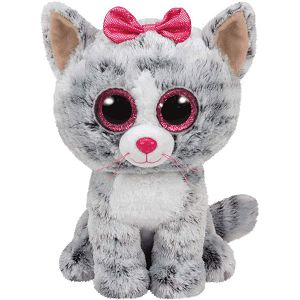 TY BEANIE BOOS KIKI 15cm siva mačka 371907