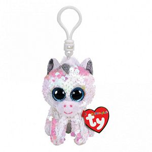 TY Privjesak Beanie Boos sa šljokicama DIAMOND bijeli jednorog 353002