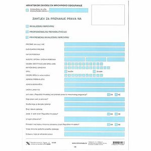 ZAHTJEV ZA MIROVINU priz.prava na inval.mirov./privrem.inval.mirov.UT-V-429/IM