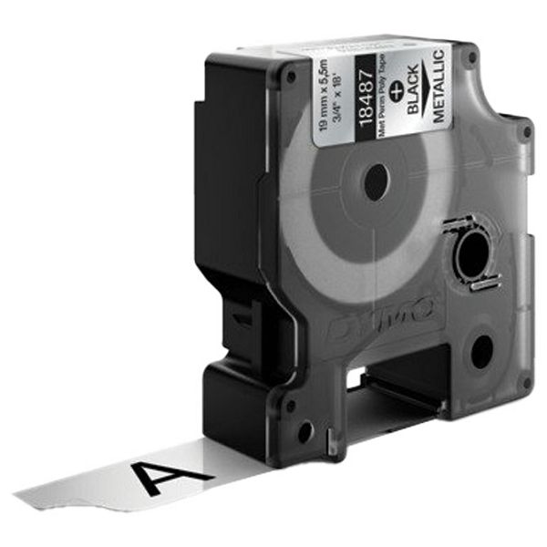 Vrpca RhinoPro polyester 19 mmx5,5m pp Dymo 18487 crno-metalik!!