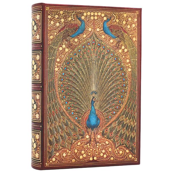 Planer dnevni 2026-9,5x14cm-mini s gumicom Hafizs Peacocks Paperblanks DE0722-8