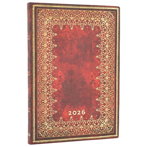 Planer tjedni 2026-12,5x17,5cm-midi horizontalni s gumicom Foiled Flexi Paperblanks FE0839-3