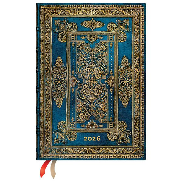 Planer dnevni 2026-13x18cm-midi s gumicom Blue Luxe Paperblanks DE0751-8