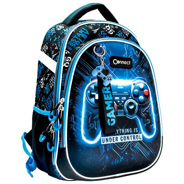 Ruksak školski anatomski lagan XT Gamer Blue 26.Connect