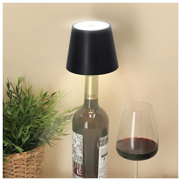 Lampa čep za boce led Makito 21391 crna