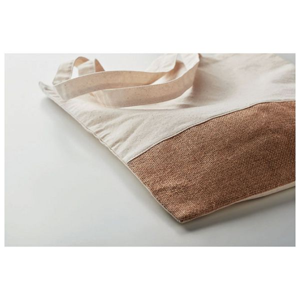 Vrećice za kupovinu platnena sa jutom 38x42 cm-duge ručke natur-bež