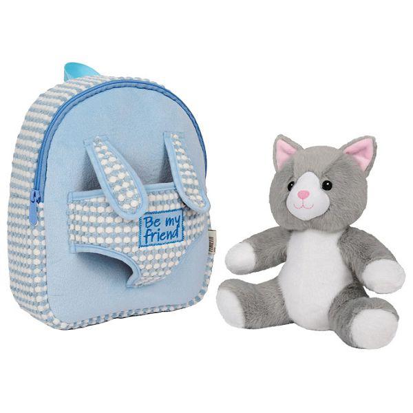 Ruksak mini s odvojivim plišancem Silver Cat Perletti 13907