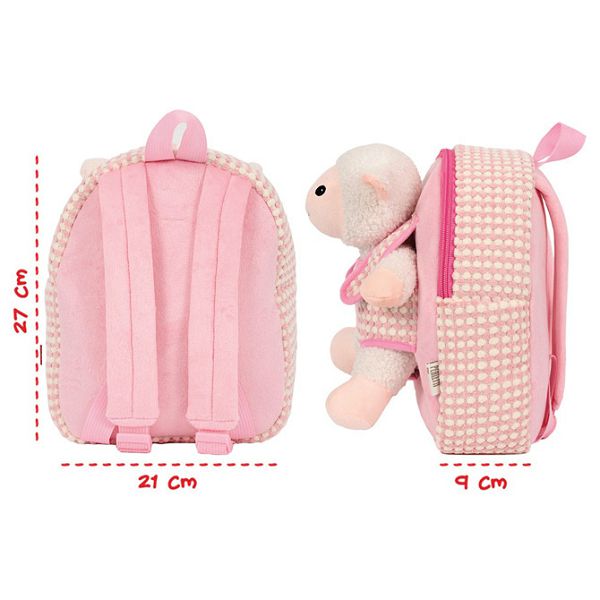 Ruksak mini s odvojivim plišancem Bianca Sheep Perletti 13908