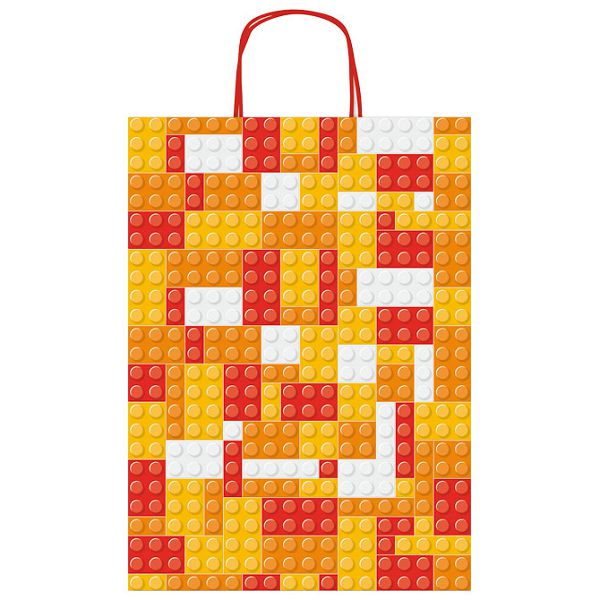 Vrećice ukrasne 26x36x12 cm kockice Rex-Saul Sadoch SDF26-274J nar/crv/žut