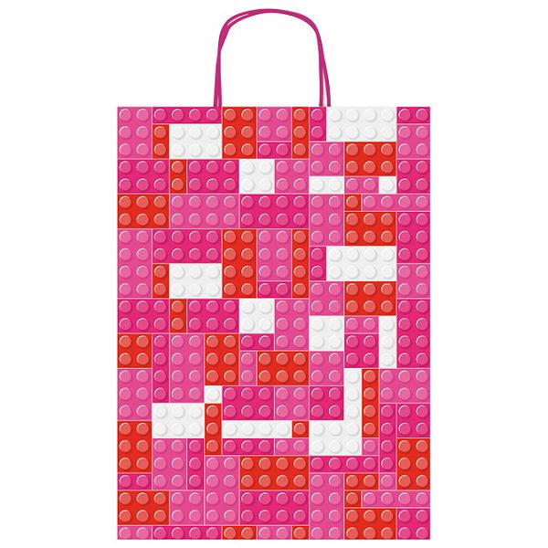 Vrećice ukrasne 26x36x12 cm kockice Rex-Saul Sadoch SDF26-276J roz/crv/bij