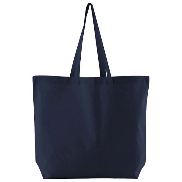 Vrećice za kupovinu pamučna 35x39x13.5 cm duge ručke Maxi Beechfield W165 tamnoplava