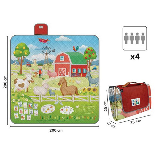 Podloga za piknik i plažu 200x200 cm Farm Perletti 13160