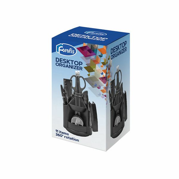 Set uredskog pribora Forofis plastični crni 11/1 91600