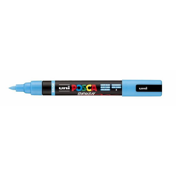 Marker Uni pc-5br brush Posca svijetlo plavi