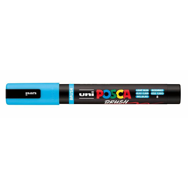 Marker Uni pc-5br brush Posca svijetlo plavi