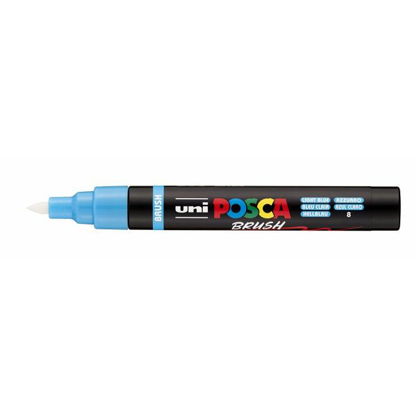 Marker Uni pc-5br brush Posca svijetlo plavi