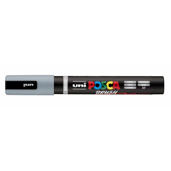 Marker Uni pc-5br brush Posca sivi