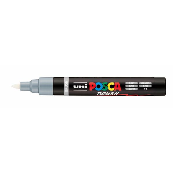 Marker Uni pc-5br brush Posca sivi