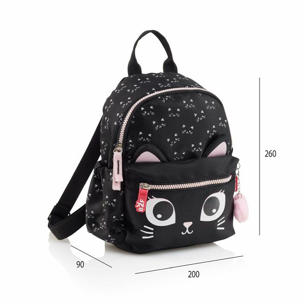 Ruksak mini Miquelrius Back2Fun 2 odjeljka kitten crni 5L MR19364