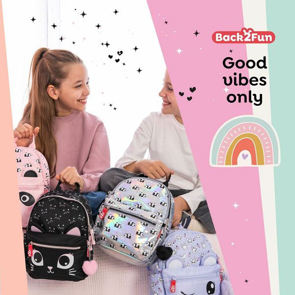 Ruksak mini Miquelrius Back2Fun 2 odjeljka kitten crni 5L MR19364