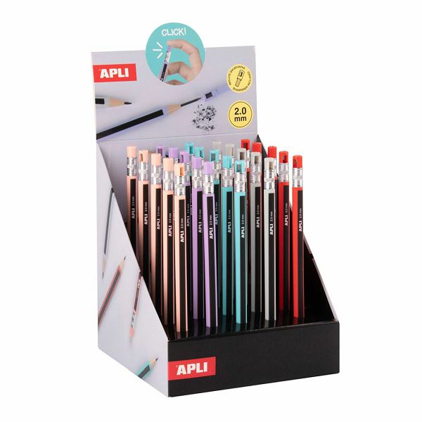 Olovka grafitna Apli Click 2.0mm sortirano 20091