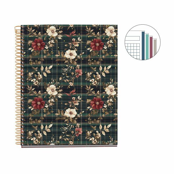 Bilježnica Miquelrius A5 Highland Days Poppies 100L 70g/m2 kocke MR4414