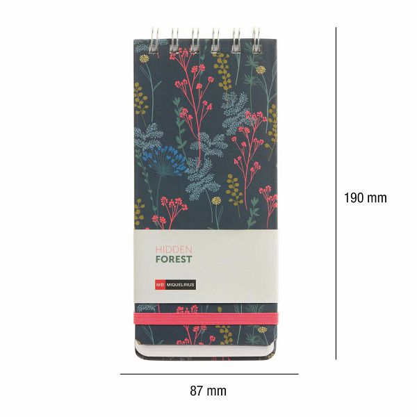 Blok Miquelrius 87x190mm Hidden Forest spirala gore 80L 80g/m2 crte MR7777