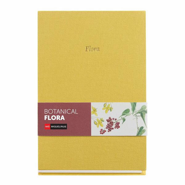 Bilježnica Miquelrius A5 Botanical Flora Mustard tkanina 80L 80g/m2 crte MR8318