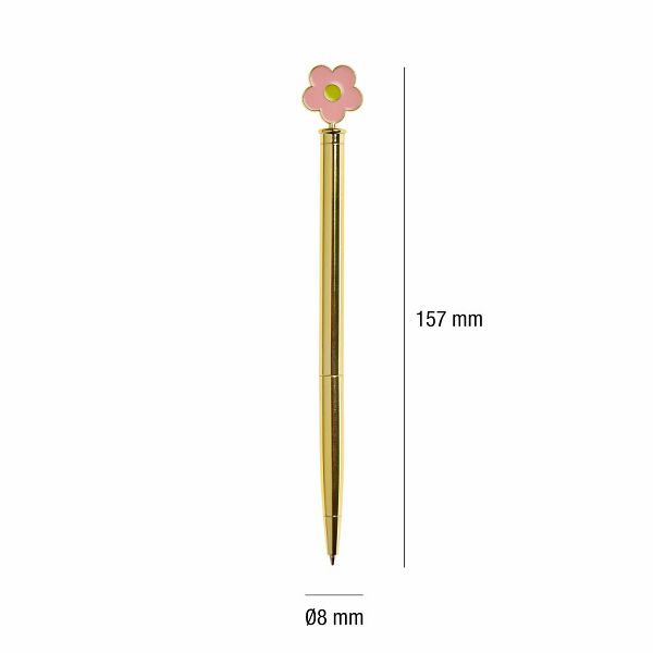 Kemijska olovka Miquelrius Boho Essence metalna plavi ispis Cvijet rozi MR12047