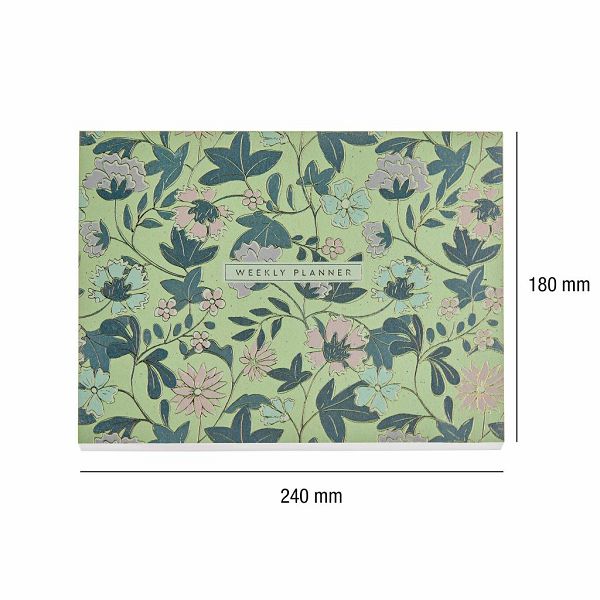 Planer tjedni Miquelrius Golden Jazmine 240x180 mm Cvjetni zeleni MR7779