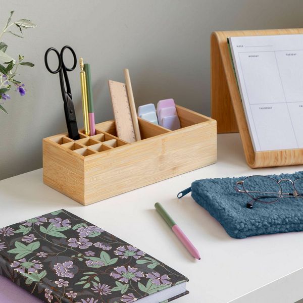 Kozmetička torbica Miquelrius višenamjenska prazna Golden Jazmine Plava tkanina flis MR19578