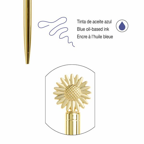 Kemijska olovka Miquelrius Golden Jazmine metalna plavi ispis Tratičnica MR12049