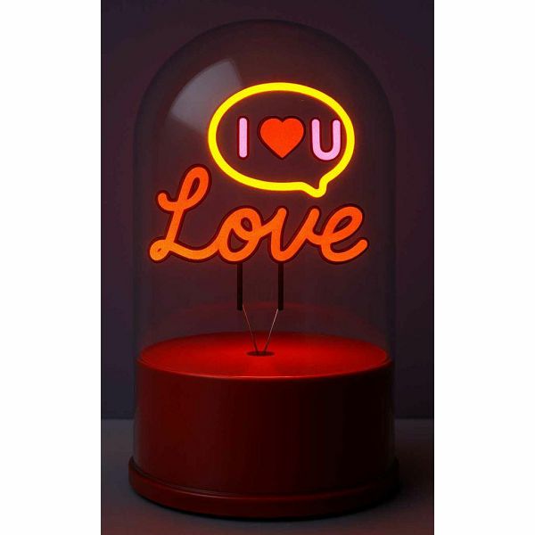 Lampa staklena kupola iTotal NEON-efekt LED rotirajuća Love U XL3262