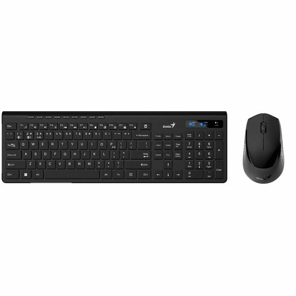 Set Genius SlimStar 8230 tipkovnica + miš, bežični BT + 2.4GHz, crni