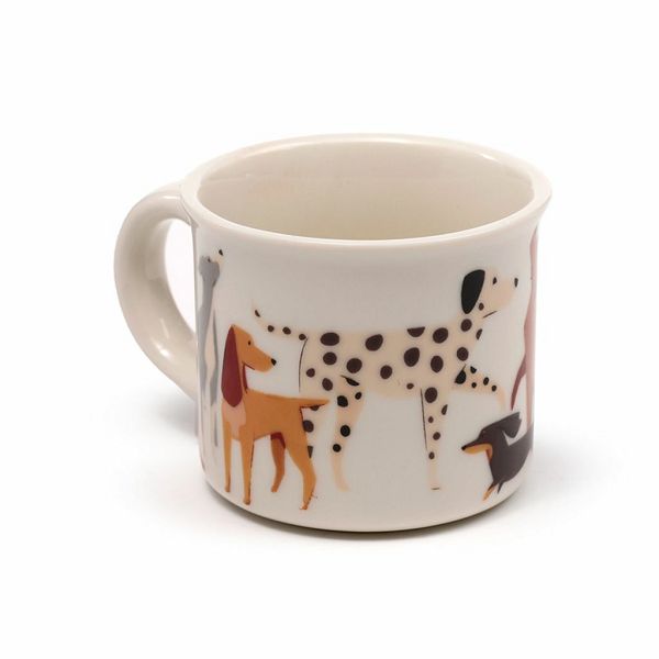 Set od 2 porculanske espresso šalice Puckator Barks Dog ECPS08