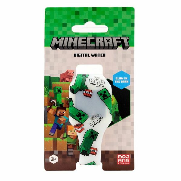Silikonski digitalni sat Puckator Minecraft Glow in the Dark sortirano 12/1 WATC24
